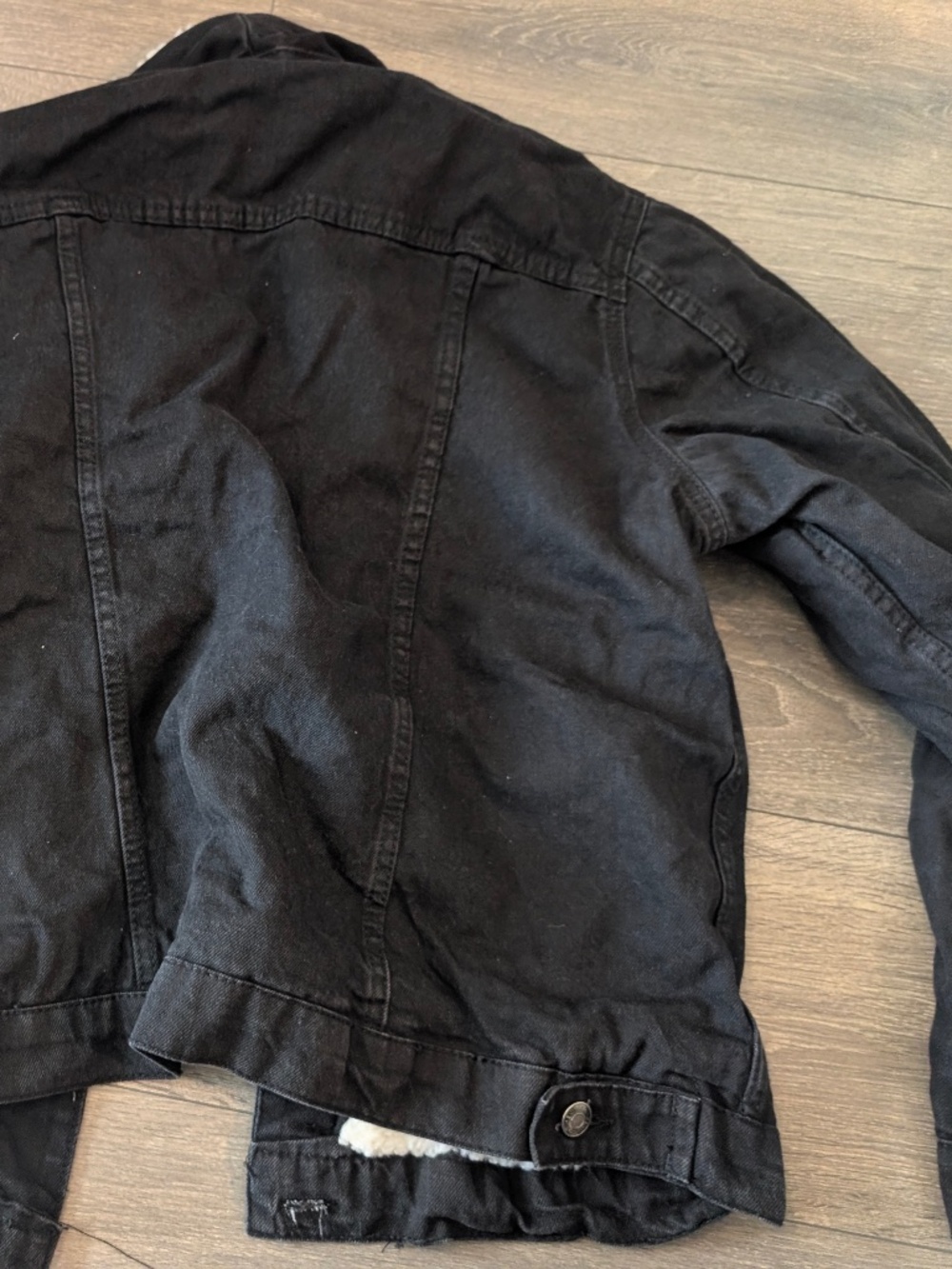 Ladies Primark Denim Sherpa Jacket Size 10